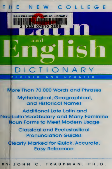 The Bantam New College Latin And English Dictionary 3rd Edition Tủ Sách Học Ngoại Ngữ 1073